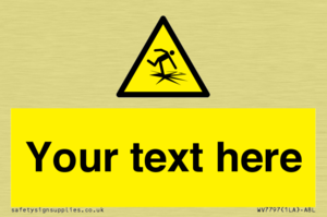 Custom warning thin ice